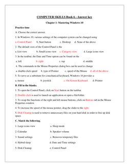 Class 6 Computer Skills Answer Key | PDF | Computer Program | Programming