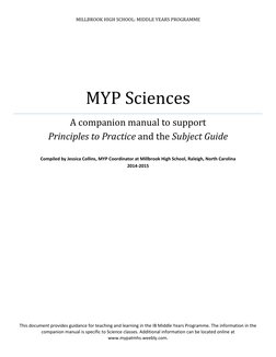 Myp Science Guide.pdf MYP Science Curriculum Companion Guide | PDF | Educational Assessment ...