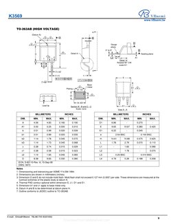 TO-263AB (HIGH VOLTAGE)
Notes
1. Dimensioning and tolerancing per ASME Y14.5M-1994.
2. Dimensions are shown in millimeters (i