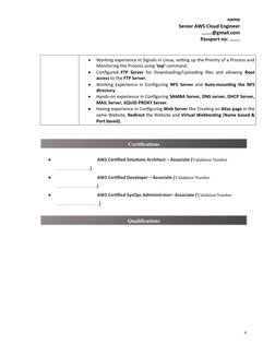 AWS Cloud Engineer Profile Summary | PDF | Amazon Web Services | Cloud ...