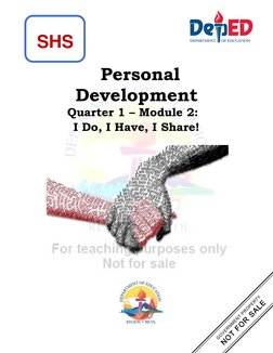 Personal Development: Quarter 1 - Module 2: I Do, I Have, I Share ...