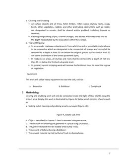 Clearing and Grubbing Method Statement | PDF | Road | Road Transport