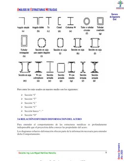 ANÁLISIS DE ESTRUCTURAS METÁLICAS 
6 
Docente: Ing. Luis Miguel Martínez Mancilla 
Estudiante: Blademir Ciro Argota 
Octavo S