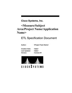 ETL Specification Document Template | PDF | Table (Database ...