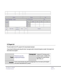 ETL Specification Document Template | PDF | Table (Database ...