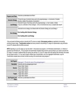 ETL Specification Document Template | PDF | Table (Database ...