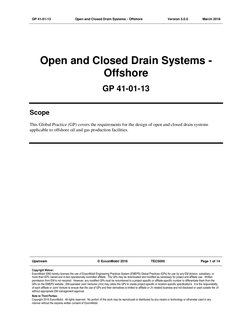 Open and Closed Drain Systems - Offshore: Scope | PDF | Storm Drain | Valve
