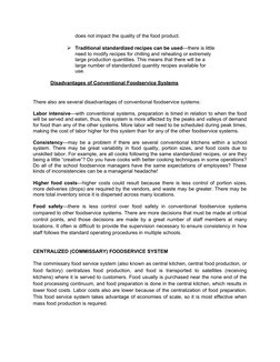 Commissary Food Service Overview | PDF | Menu | Foods
