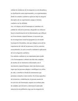 señalan las tendencias de investigación en esta disciplina y
su clasificación como experimentales y no experimentales,
donde