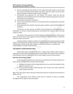 BSIT Capstone Project Guidelines
(Contents based on CMO 25 s. 2015)
6
e. Review thoroughly all deliverables at every