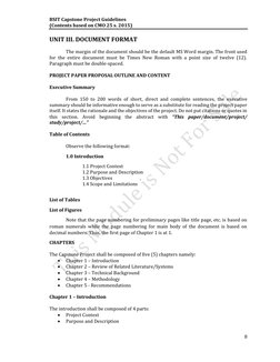 BSIT Capstone Project Guidelines
(Contents based on CMO 25 s. 2015)
8
UNIT III. DOCUMENT FORMAT
The margin of the