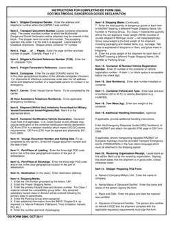 DOD Multimodal Dangerous Goods Form | PDF | Dangerous Goods | Cargo