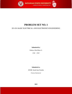 EE 420 Electrical Problem Set Solutions | PDF | Electrical Engineering ...