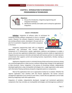 Integrative Programming Technologies Overview | PDF | Computer Network ...