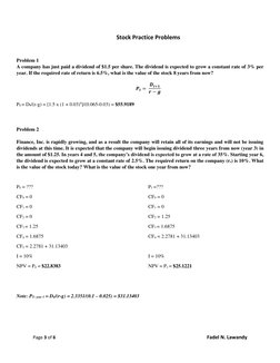 Bonds and Stocks Practice Problems | PDF | Bonds (Finance) | Yield ...