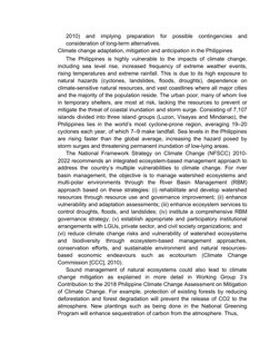 2010)  and  implying  preparation  for  possible  contingencies  and
consideration of long-term alternatives.
Climate change