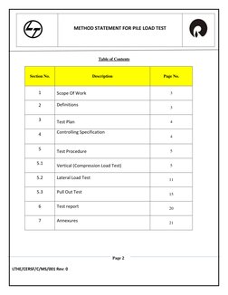 Initial Pile Load Test Method Statement | PDF | Deep Foundation ...