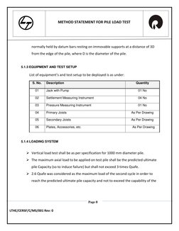 Initial Pile Load Test Method Statement | PDF | Deep Foundation ...