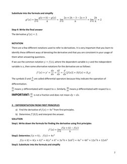 Differentiation From First Principles | PDF | Gradient | Derivative