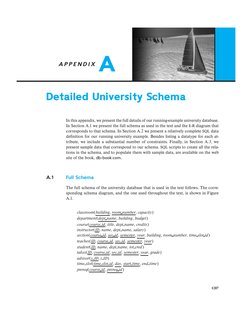 A P P E N D I X A
Detailed University Schema
In this appendix, we present the full details of our running-example university