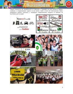 Talleres interactivos de sensibilización en educación y seguridad vial para promover hábitos,
conductas y comportamiento segu