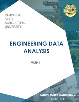 TARUN, MARIA CAROLINA V. 
CoECS - DGE 
ENGINEERING DATA 
ANALYSIS 
PAMPANGA  
STATE  
AGRICULTURAL  
UNIVERSITY 
MATH