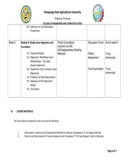 Pampanga State Agricultural University 
Magalang, Pampanga 
COLLEGE OF ENGINEERING AND COMPUTER STUDIES 
Page 6 of 7 
` 
 
8.