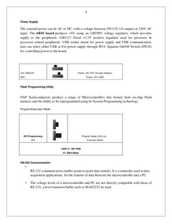 9 
Power Supply 
 
The external power can be AC or DC, with a voltage between (9V/12V,1A output) at 230V AC 
input. The ARM b