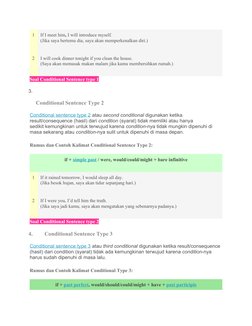 1
If I meet him, I will introduce myself.
(Jika saya bertemu dia, saya akan memperkenalkan diri.)
2
I will cook dinner tonigh