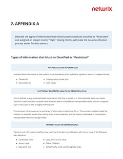 Authentication information is data used to prove the identity of an individual, system or service. Examples include:
ePHI is