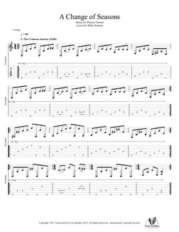 A Change of Seasons Tab & Notation | PDF | Progressive Rock | Rock