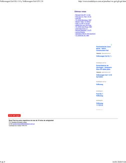 Últimas notas
- Renault Clio RT 1.4 5p
- Fiat Uno CL Tipo 1.6 3p
- Audi R8
- TC-2000 Mendoza 1987
- Nissan Tiida 1.8 Tekna
-