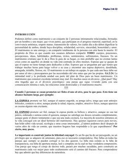 Página 
Página 22 de 
 de 22
22
INTRODUCCIÓN
Podemos definir como matrimonio a un conjunto de 2 personas íntimamente relacion
