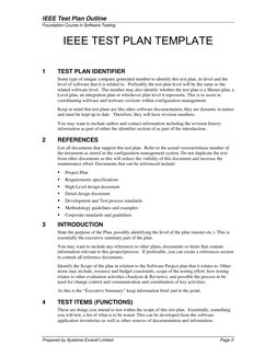 IEEE 829 Test Plan Template Guide | PDF | Software Testing | Software Bug