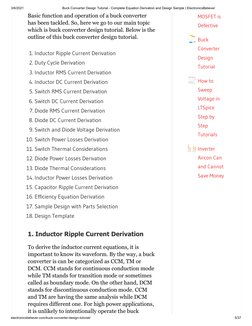 Buck Converter Design Tutorial Guide | PDF | Capacitor | Electrical ...