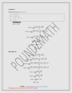 Differentiation Notes for Students | PDF | Gradient | Equations