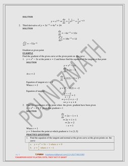 Differentiation Notes for Students | PDF | Gradient | Equations