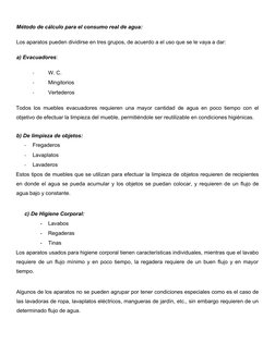 Cálculo de Unidades de Consumo de Agua | PDF | Agua potable | Presión