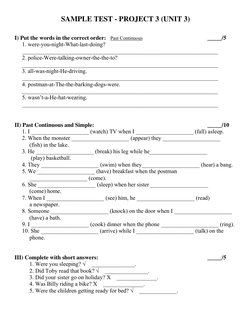 Project 3 Unit 3 Sample Test | PDF | Nature