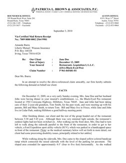 PATRICIA L. BROWN & ASSOCIATES, P.C. 
                  PERSONAL INJURY ▪ FAMILY LAW ▪ CRIMINAL DEFENSE ▪ BUSINESS MATTERS