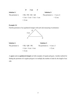 R         3 cm           S
       
Solution 1:
Solution 2:
The perimeter is 
= PQ + PR + RS + QS
       The perimeter