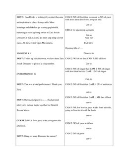 HOST:  Good looks is nothing if you don't become 
an inspiration to others ika nga nila. More  
learnings and chikahan pa