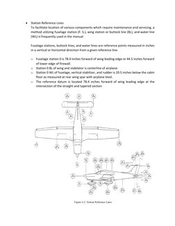 • Station Reference Lines 
To facilitate location of various components which require maintenance and servicing, a 
method ut