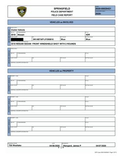 Victim Vehicle
Nissan
4DR
2018
Blue
Blue
3N1AB7AP1JY269816
2018 NISSAN SEDAN  FRONT WINDSHIELD SHOT WITH 2 ROUNDS
04/06/2020