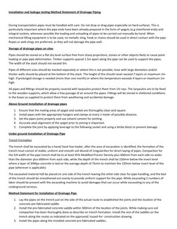 Drainage Pipe Installation Method Statement | PDF | Pipe (Fluid ...