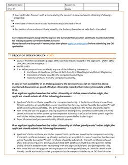 Oci Checklist.pdf New OCI Application Checklist for Adults | PDF | Nationality Law ...