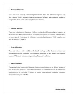 Understanding National Interests in IR | PDF | National Interest ...
