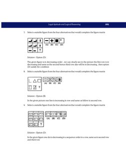 Legal Aptitude and Logical Reasoning
285
7.
Select a suitable figure from the four alternatives that would complete the figur