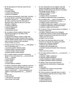 25. 26. The development of OCD may result from the
process of:
a. US revaluation.
b. occasion setting.
c. sensory preconditio