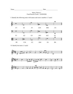 Music Theory I Unit 1 Exam Guide | PDF | Interval (Music) | Chord (Music)
